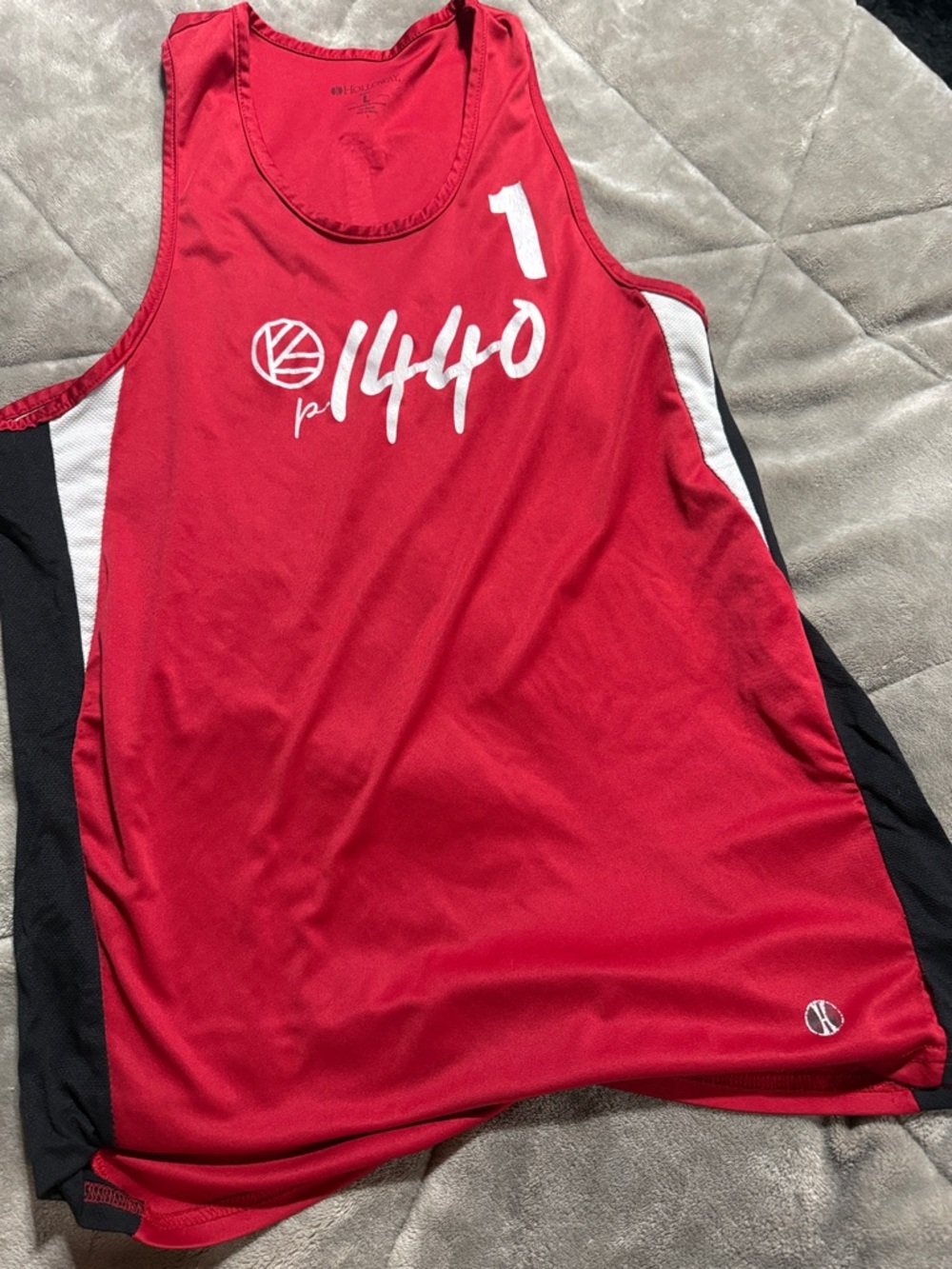 Platform 1440 Red Athletic volleyball Jersey with White Graphics